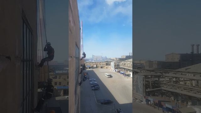 Штукатурка фасада, Балхаш. Промальп. смотреть онлайн