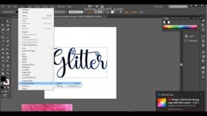 how to create Glitter text effect easy way in adobe Illustrator / clipping mask in Illustrator