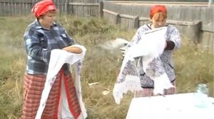 Процесс посадки и обработки льна - Обряд с иконой перед уборкой льна (12)