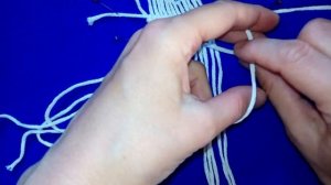 Репсовый узел в макраме. Горизонтальная брида из репсов.