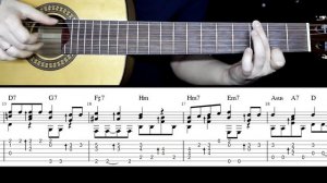 Расскажи, Снегурочка, где была? | На гитаре | Ноты Табы Разбор