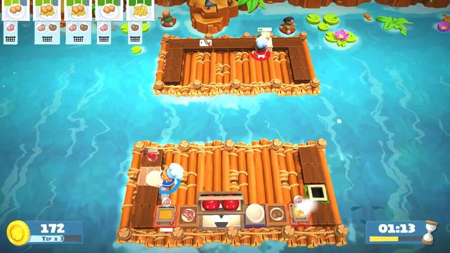 OVERCOOKED 2 Walkthrough Gameplay Part 6 || 3 Stars 2 Players || Lvl 2-1 смотреть онлайн