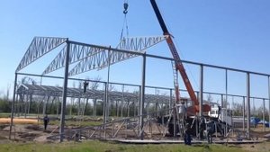 Монтаж фермы 20 метров