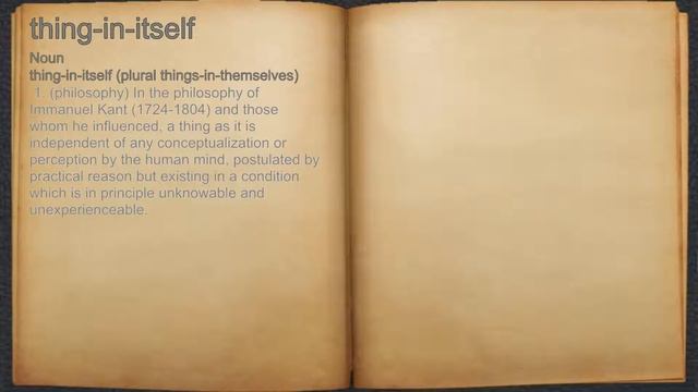 What does thing-in-itself mean? смотреть онлайн