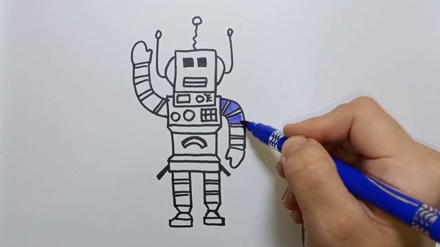 Рисуем Робота #робот #какнарисовать робота смотреть онлайн