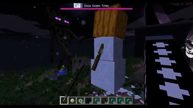 Minecraft Enderman Apocalypse / Titan Endermen vs Snow Golem Titans / Titan Mobs Mod смотреть онлайн