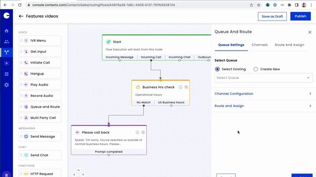 Drag & Drop Contact Center Workflow | Contacto