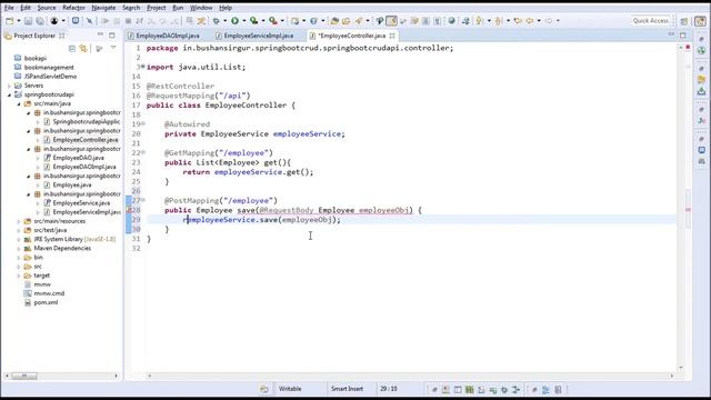 Spring Boot Hibernate - Save employee object or @PostMapping [Part 5] смотреть онлайн