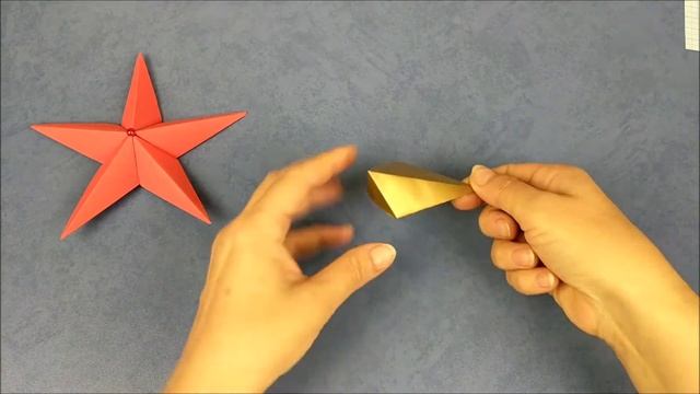 Пятиконечная звезда на елку из бумаги своими руками | Christmas star origami | Christmas craft