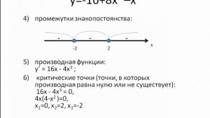 Применение производной к построению графиков функции