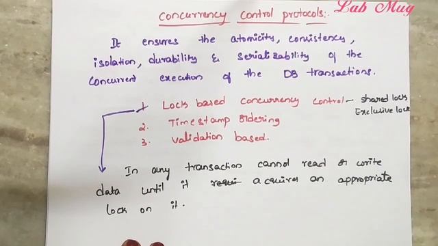 Concurrency control protocols in DBMS || Dbms in telugu смотреть онлайн