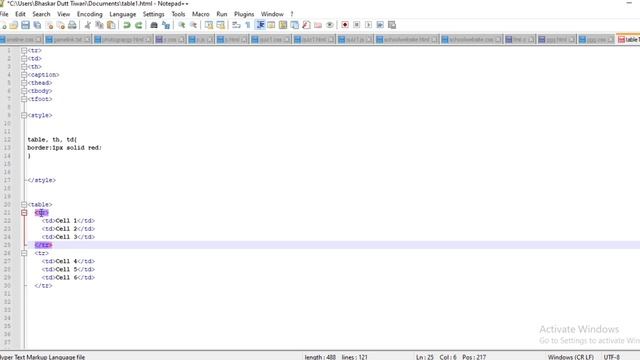 w3school full tutorial in hindi / make your first table in html / table in html / #html_table