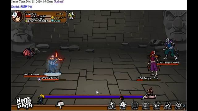 Ninja Saga - Tengu fire and Tengu wind - World boss- How to win Tengu.flv смотреть онлайн