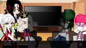 |•~upper moons react to sukuna~•|demon slayer|jujutsu kaisen|gacha club
