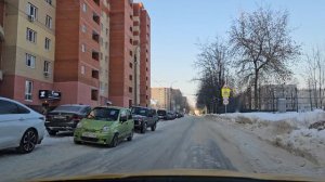 Микрорайон Авиационный города Домодедово зимой 2024 года