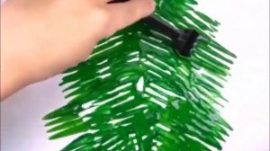 Рисуем Елку вилкой, просто и быстро