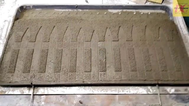 Декоративны заборчик или бордюр из цемента для украшения сада или дачи. Показываю оригинальную идею