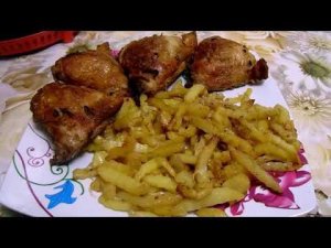 Приготовление в Аэрогриле не жирных, сочных и румяных Куриных Бедрышек с Картофелем.