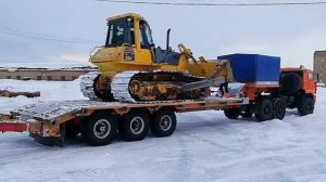 Правильные заход на трал и сход с трала  бульдозера KOMATSU D 65P