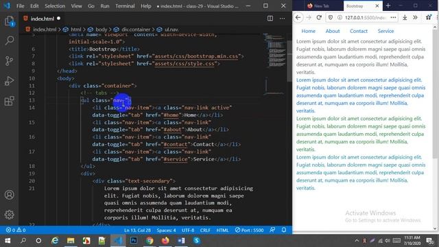Responsive Web Design || Bootstrap 4.5 || Part - 14|| Tab смотреть онлайн