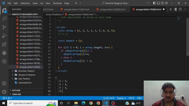 Competitive Coding in JavaScript. Find Duplicates in array. (60)