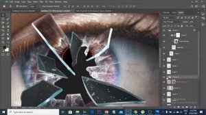 ADOBE PHOTOSHOP TUTORIAL | CREATE A STUNNING SHATTERED GLASS EYE EFFECT