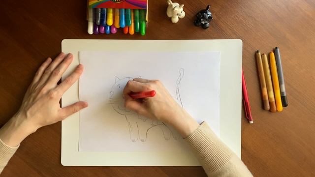Как нарисовать КОШКУ? Урок рисования карандашами для детей от 3-х лет