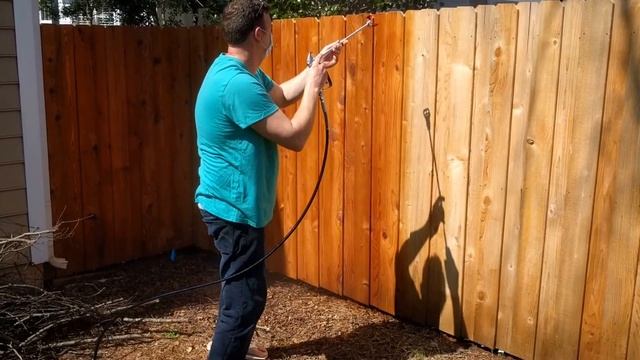 Staining Fence with Ready Seal Natural Cedar using Airless Paint Sprayer by Krause & Becker смотреть онлайн