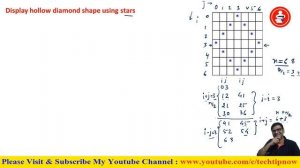 Hollow Diamond Shape Star Pattern PYTHON Program | Python Pattern Programs | Star Pattern Programs