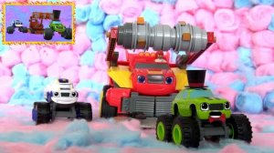 Blaze Toy Digs Through Cotton Candy! | Blaze and the Monster Machines Toys | Toymation