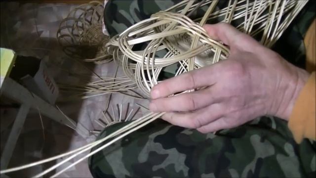 Плетение вазы под фрукты из ивового прута ( лозы ) смотреть онлайн