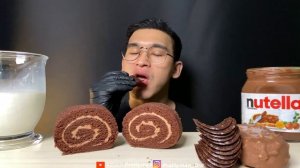 ASMR MUKBANG / ASMR CHOCOLATE ICE CREAM NUTELLA MAGNUM PARTY MUKBANG  EATINGSH  / Zach Choi ASMR