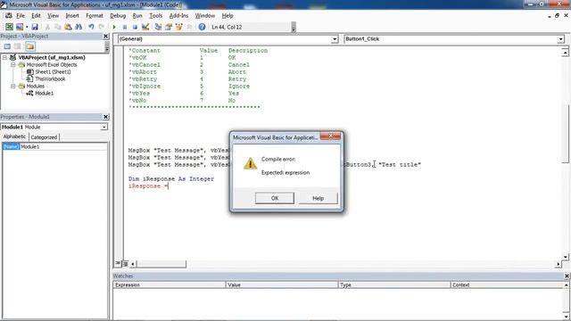 Excel UserForm MsgBox #7 - Yes/No/Cancel Message Box (VBA)