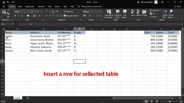 Insert row in excel #Excel #One minute One tip смотреть онлайн