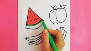 Bolalar uchun mevalar rasm chizish | Drawing fruits for children | Рисование фруктов для детей