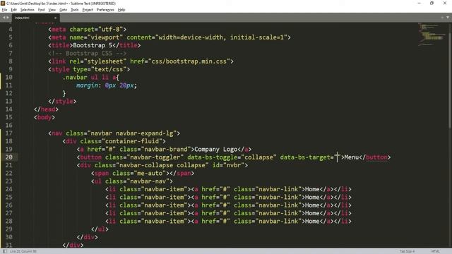 31. Navbar in Bootstrap 5 | Hindi - 2022 смотреть онлайн