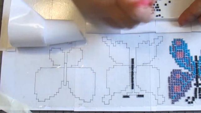 Бабочки из алмазной мозаики. Мастер-класс // Diamond mosaic butterflies. DIY