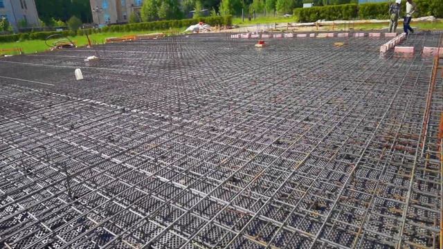 Армирование плиты фундамента