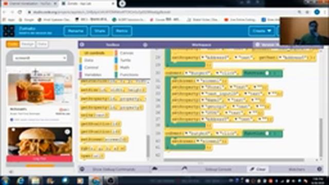 Zomato App in App lab | Code.org Project