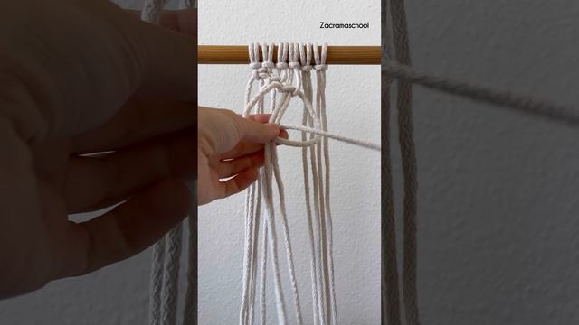 Диагональ из квадратных узлов #макраме #урокимакраме #diy #macrame