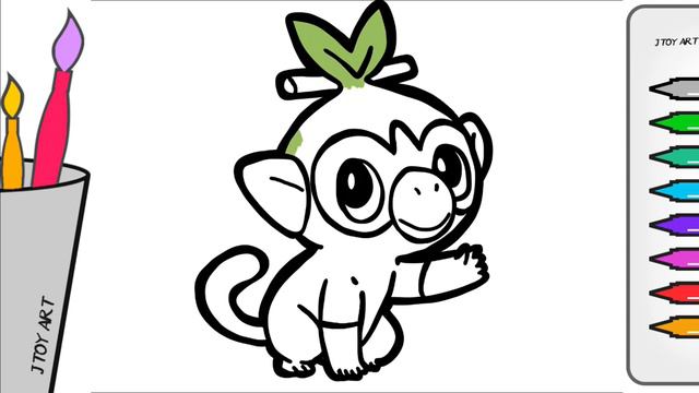흥나숭 그리기｜how to draw grookey drawing ｜サルノリ｜J Toy Art смотреть онлайн