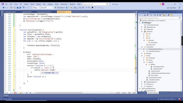 ASP .NET CORE MVC Image upload and display using ajax смотреть онлайн