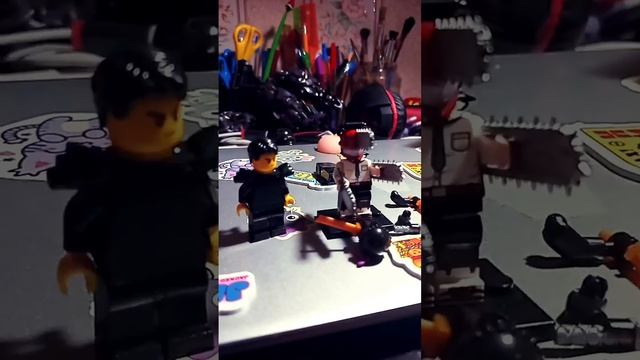 lego человек бензопила