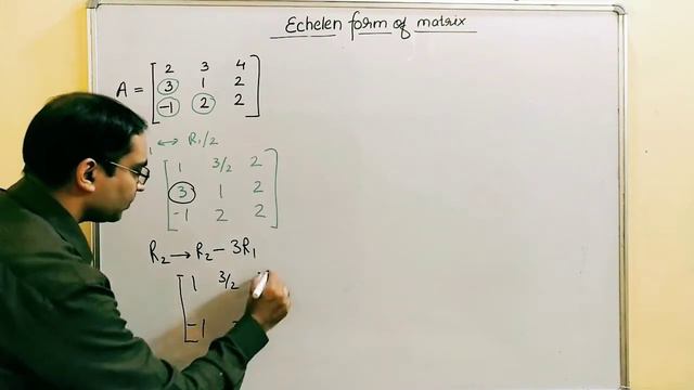 Echelon form of matrix