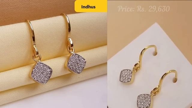 Stud Gold and Diamond Earrings Designs with Price and Weight || Gold Studs Designs| #indhus смотреть онлайн