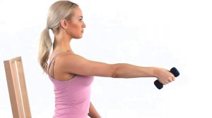 39. Локтевое отклонение с гантелью.