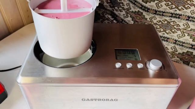 Приготовление черносмородинового мороженого с помощью мороженицы Gastrorag ICM-2031