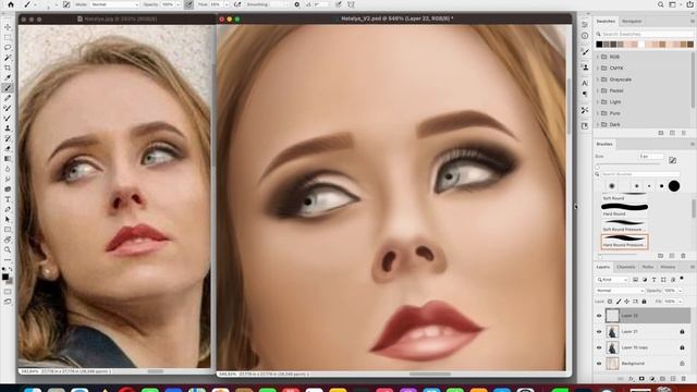 2D ART | «Self Portrait» | Speed Drawing by Natalya Chestnykh | Adobe Photoshop смотреть онлайн