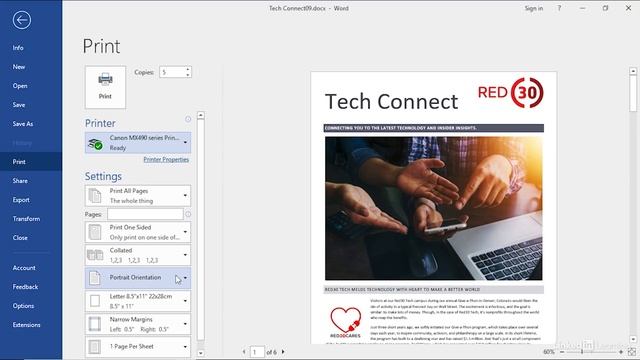 Word Tutorial - How to PRINT documents смотреть онлайн