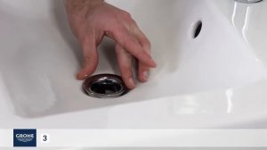 Установка смесителя GROHE с донным клапаном